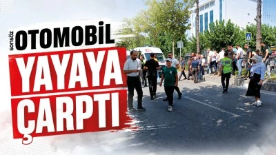 Otomobil yayaya &ccedil;arptı