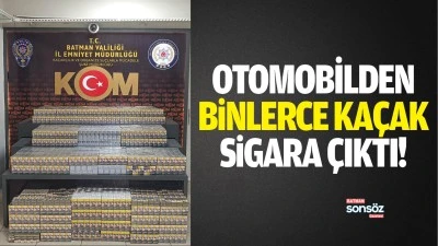 Otomobilden binlerce ka&ccedil;ak sigara &ccedil;ıktı!