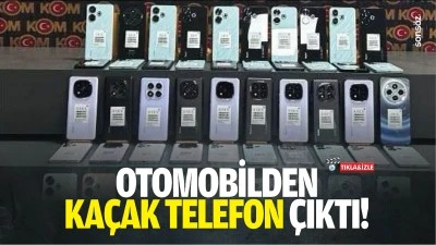 Otomobilden ka&ccedil;ak telefon &ccedil;ıktı!