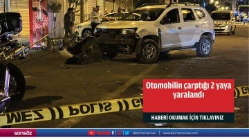Otomobilin &ccedil;arptığı 2 yaya yaralandı