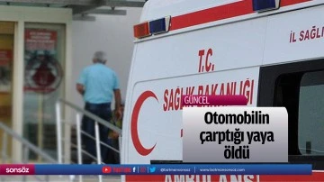 Otomobilin &ccedil;arptığı yaya &ouml;ld&uuml;