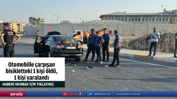 Otomobille &ccedil;arpışan bisikletteki 1 kişi &ouml;ld&uuml;, 1 kişi yaralandı