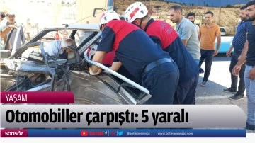 Otomobiller &ccedil;arpıştı: 5 yaralı