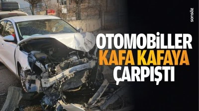 Otomobiller kafa kafaya &ccedil;arpıştı 