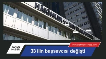 Otuz &uuml;&ccedil; ilin başsavcısı değişti