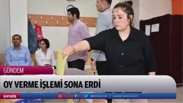 Oy verme işlemi sona erdi