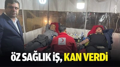 &Ouml;z Sağlık İş, kan verdi