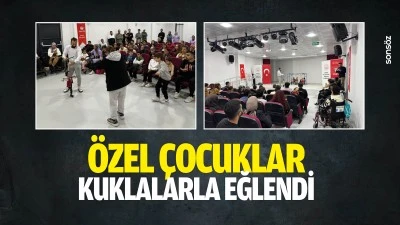 &Ouml;zel &ccedil;ocuklar, kuklalarla eğlendi