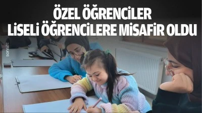 &Ouml;zel &ouml;ğrenciler  liseli &ouml;ğrencilere misafir oldu