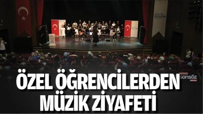 &Ouml;zel &ouml;ğrencilerden m&uuml;zik ziyafeti