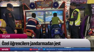 &Ouml;zel &ouml;ğrencilere jandarmadan jest