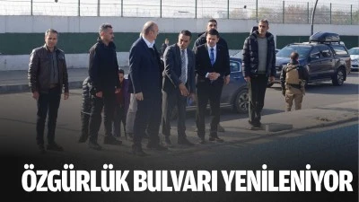 &Ouml;zg&uuml;rl&uuml;k Bulvarı yenileniyor