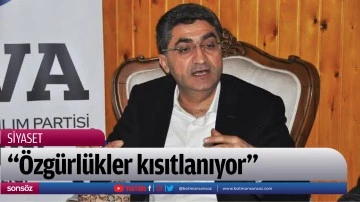 &ldquo;&Ouml;zg&uuml;rl&uuml;kler kısıtlanıyor&rdquo;