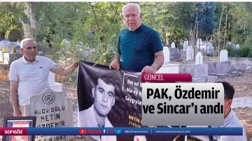 PAK, &Ouml;zdemir ve Sincar'ı andı