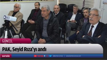 PAK, Seyid Rıza'yı andı