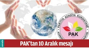 PAK&rsquo;TAN 10 ARALIK MESAJI;