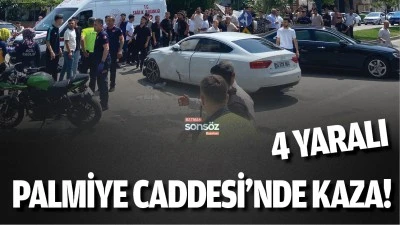 Palmiye Caddesi&rsquo;nde kaza!