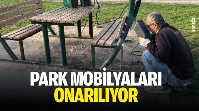 Park mobilyaları onarılıyor