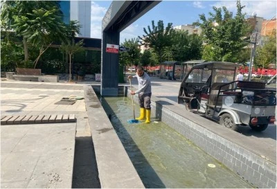Park ve bah&ccedil;e ekipleri, sahadaydı