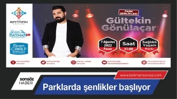 Parklarda şenlikler başlıyor