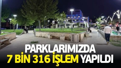 Parklarımızda 7 bin 316 işlem yapıldı