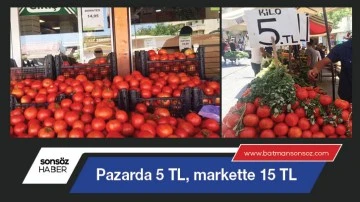 Pazarda 5 TL, markette 15 TL