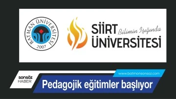 Pedagojik eğitimler başlıyor