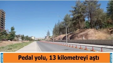 Pedal yolu, 13 kilometreyi aştı