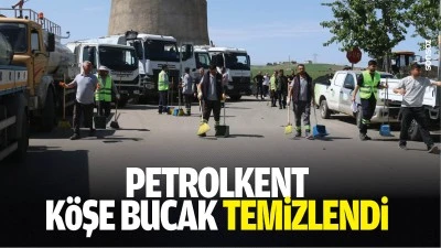 Petrolkent k&ouml;şe bucak temizlendi