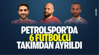 Petrolspor&rsquo;da 6 futbolcu takımdan ayrıldı
