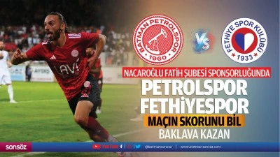 Petrolspor &ndash; Fethiyespor ma&ccedil;ı Cumartesi g&uuml;n&uuml; 