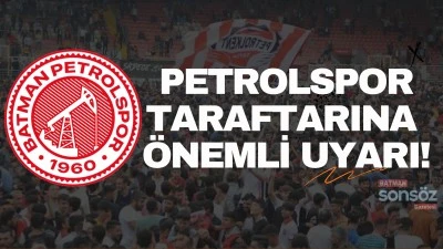 Petrolspor Taraftarına &ouml;nemli uyarı!