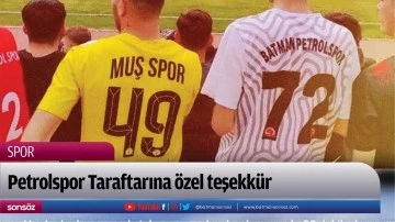 Petrolspor Taraftarına &ouml;zel teşekk&uuml;r