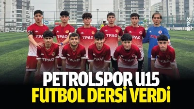 Petrolspor U15 futbol dersi verdi