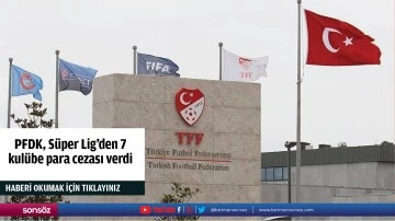 PFDK, S&uuml;per Lig'den 7 kul&uuml;be para cezası verdi