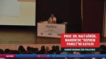 Prof. Dr. Naci G&ouml;r&uuml;r, Mardin'de "Deprem Paneli"ne katıldı