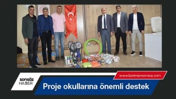 Proje okullarına &ouml;nemli destek
