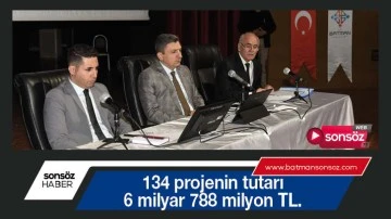 Projelerin tutarı 6 milyar 788 milyon TL