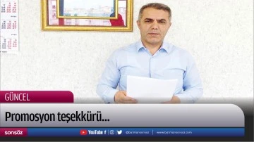 Promosyon teşekk&uuml;r&uuml;&hellip;