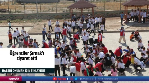 "Damla G&ouml;n&uuml;ll&uuml;l&uuml;k Hareketi Projesi" kapsamında &ouml;ğrenciler Şırnak'ı ziyaret etti