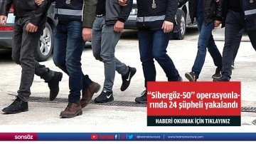 "Siberg&ouml;z-50" operasyonlarında 24 ş&uuml;pheli yakalandı