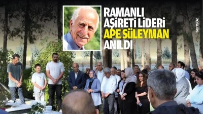 Ramanlı aşireti lideri Ape S&uuml;leyman anıldı