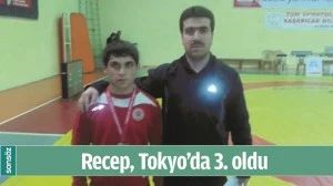 RECEP, TOKYO&rsquo;DA 3. OLDU