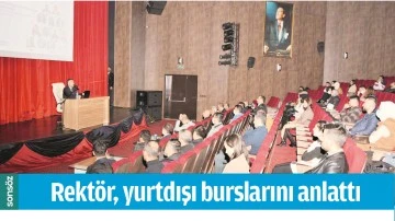 REKT&Ouml;R, YURTDIŞI BURSLARINI ANLATTI