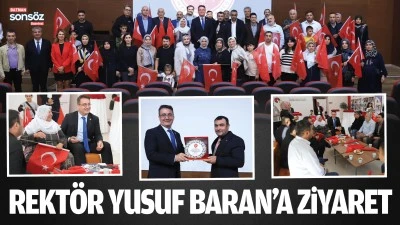 Rekt&ouml;r Yusuf Baran&rsquo;a ziyaret 