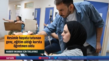 Resimle hayata tutunan gen&ccedil;, eğitim aldığı kursta &ouml;ğretmen oldu