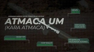 ROKETSAN tarafından geliştirilen Atmaca f&uuml;zesi başarılı atış testinden ge&ccedil;ti