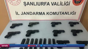 Ruhsatsız 11 tabanca ele ge&ccedil;irildi