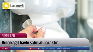 Rulo kağıt havlu satın alınacaktır