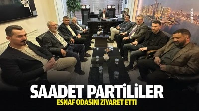 Saadet Partililer, Esnaf Odasını ziyaret etti